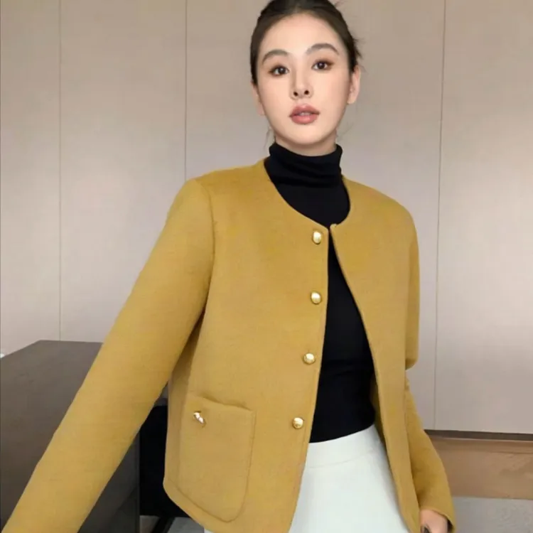 2025款早秋冬羊毛气质时尚休闲小香风百搭显瘦外套女