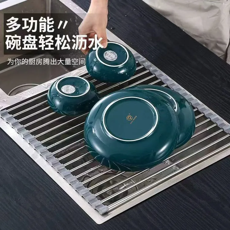 沥水帘 承重力强可拆卸多功能硅胶材质不锈钢