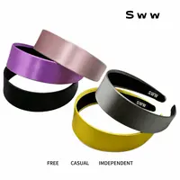 SWW人鱼姬发箍  宽版糖果色缎面韩国新款亮面发箍网红气质头箍