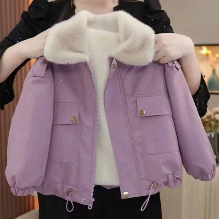 巴拉巴拉男孩女孩2025新款女童冬装外套韩版派克服棉服加绒加厚儿