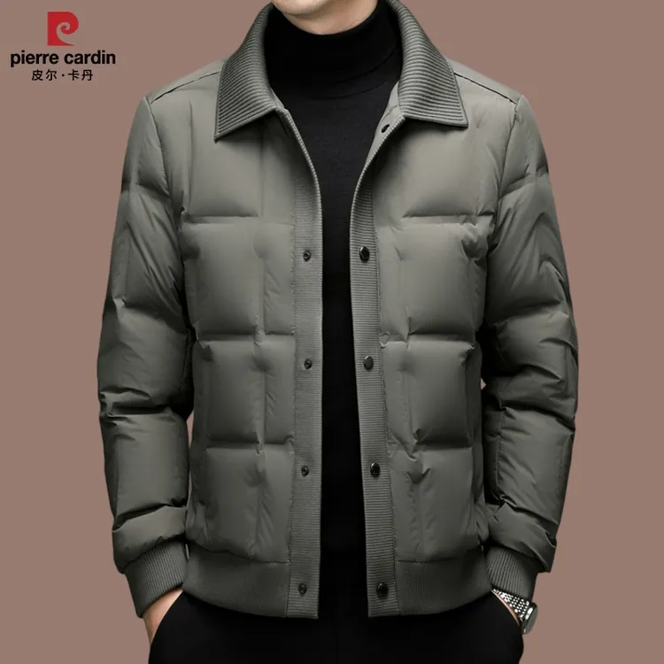 【皮尔卡丹】冬季男士商务翻领鸭绒羽绒服潮流时尚休闲百搭羽绒外套