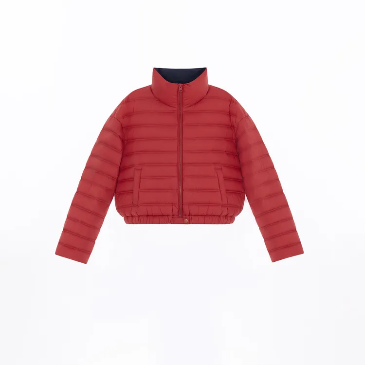 几里与麻 立领撞色减龄轻薄羽绒服 衣长60胸围128 2121201