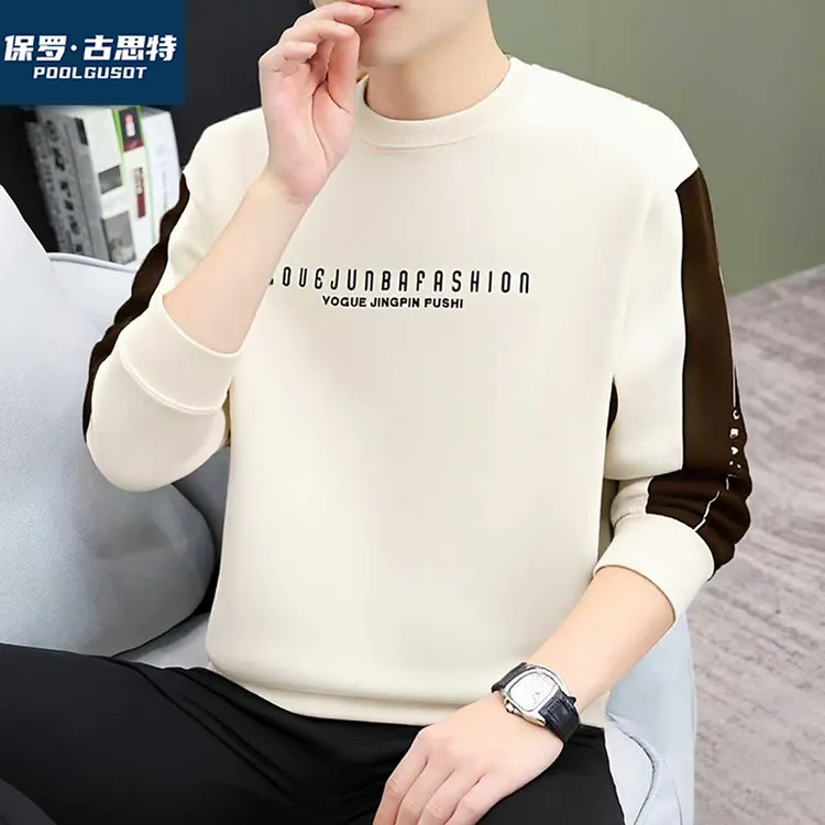 保罗·古思特2025新款潮牌刺绣秋季宽松圆领卫衣春秋潮流休闲长袖