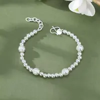 足银手链 情侣珠珠手链   ins风简约气质百搭情侣
