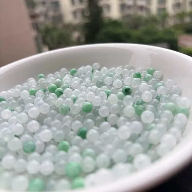 珠子6mm可用于DIY配珠翡翠缅甸玉a货散珠30颗