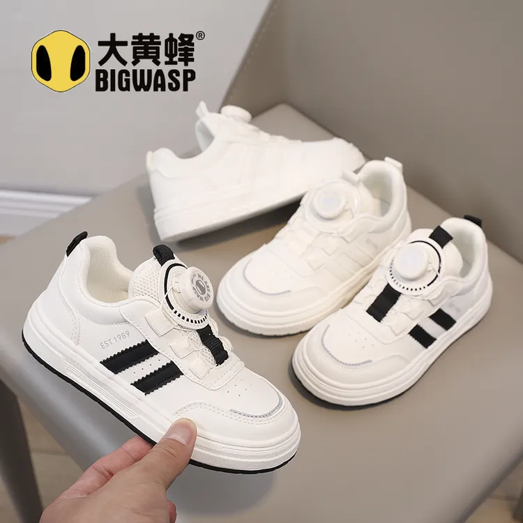 大黄蜂秋季新款儿童鞋男女童旋钮运动鞋户外跑步鞋校园百搭童鞋潮