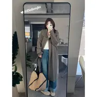 晶咕佳佳~晶咕羊毛绒翻领针织大外套