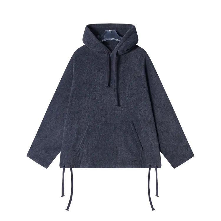 WY465款抽绳设计纯色绒面套头圆领百搭校园风长袖时尚卫衣