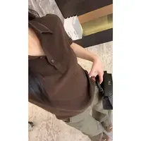 【阳光花蕊】B家拼皮翻领修身Polo短袖