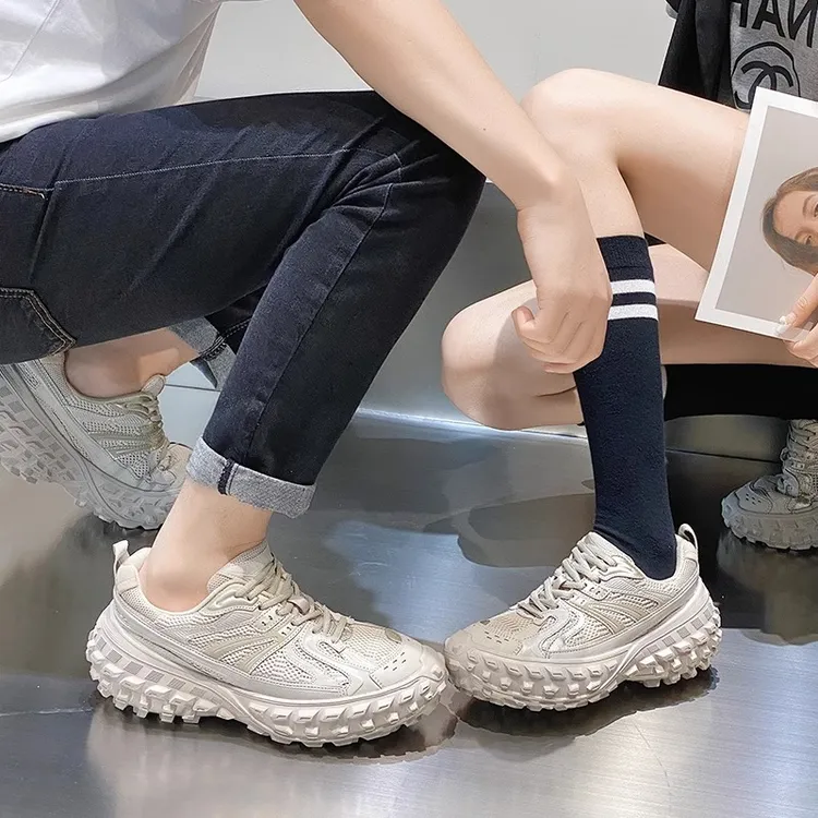 官网正品巴黎轮胎鞋男款女2025新款爆款榴莲底莆田厚底增高老爹鞋