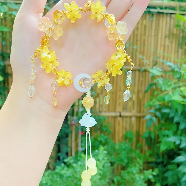 【富桂花·花好月圆】富桂金桂有Q花新中式车挂 包挂车挂 2660