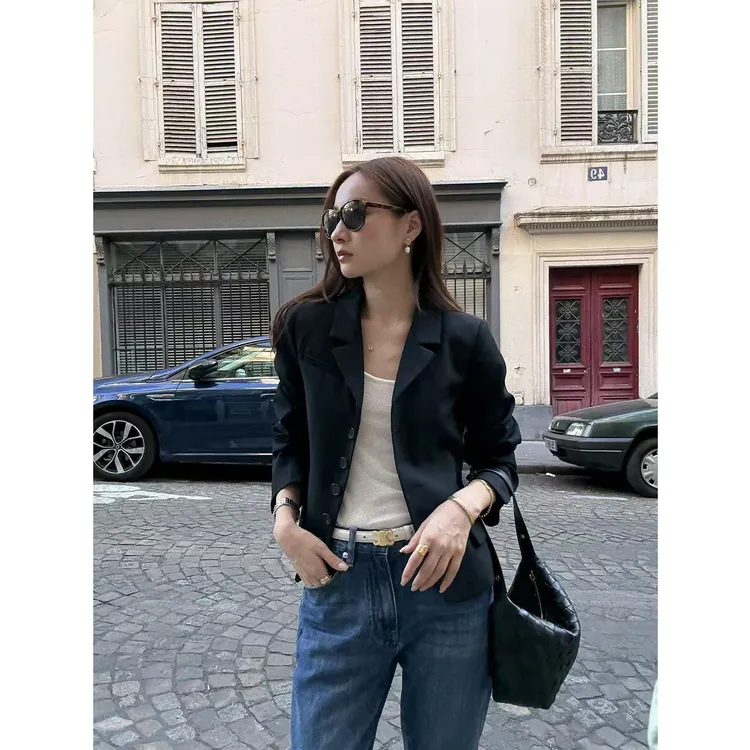 KEEP KAPU靠谱【摩登日记】高质量羊毛混纺小西装外套KP253084