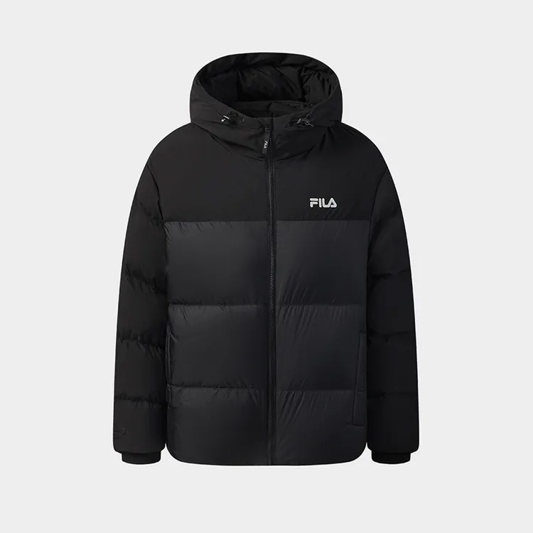 【防风保暖】Fila/斐乐男子冬季舒适运动短款羽绒服F11M549914F