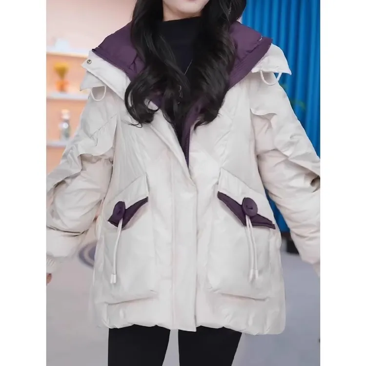 平湖羽绒服女冬季2025新款九江时尚洋气今年流行爆款小个子短外套