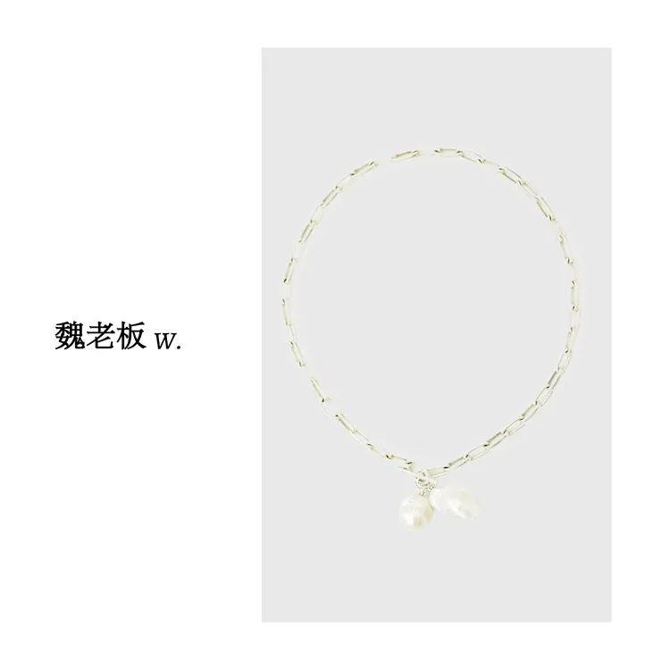 钨合金项链 W.Diva【精湛】天然巴洛克珍珠轻奢项链女0JDMXL015