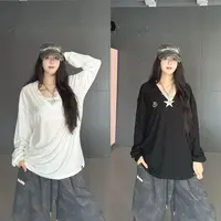 CBXLAB街舞潮牌焦糖老钱慵懒爵士上衣白色百搭美式秋季垂感休闲
