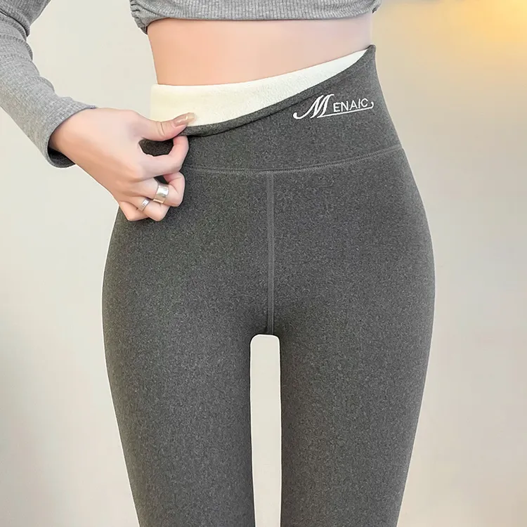 秋冬打底裤加绒加厚女士外穿棉裤德绒自发热高腰紧身羊羔绒保暖裤