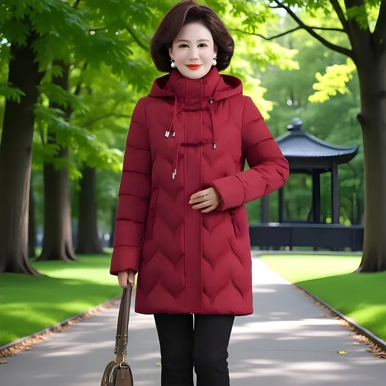 新款棉服女中长款冬季韩版加厚棉衣纯色女士棉袄外套【03款】