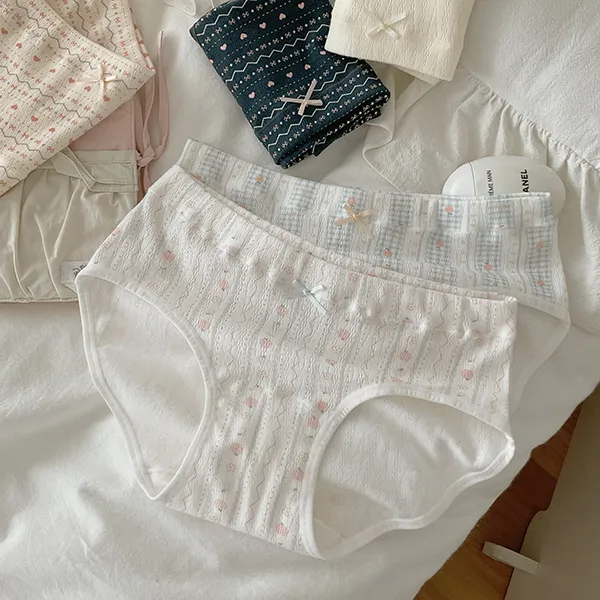 A类婴儿棉内裤 女纯棉抑菌透气少女中腰无痕女士三角短裤2025新款