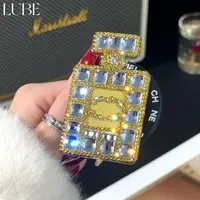  【奢贵香水瓶】歪歪高定手工施华洛磁吸支架适用于安卓苹果手机壳