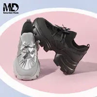 【千颂妮专享】女鞋老爹鞋新款蝴蝶结透气增高休闲运动鞋MDD3112D03