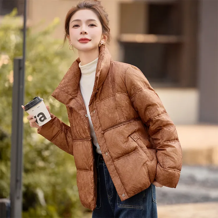 新中式提花羽绒服女冬2025新款妈妈宽松洋气加厚保暖90白鸭绒外套