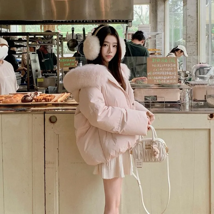 冬季新款韩版爆款加厚小个子女款短款连帽棉服外套宽松保暖棉衣