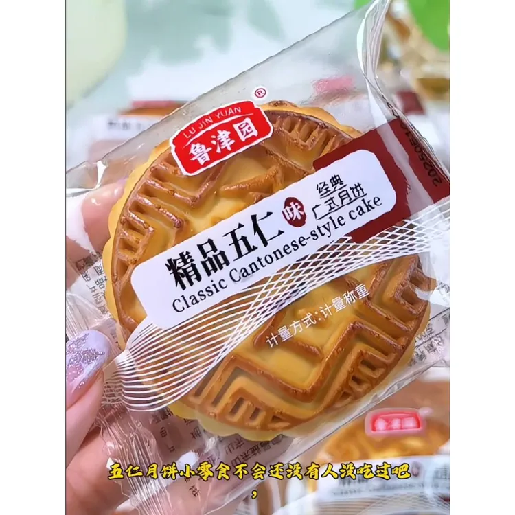 鲁津园精品五仁月饼山东淄博传统老广式糕点鲁津园坚果五仁月饼