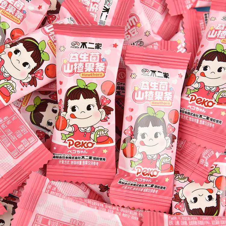 PEKO/不二家益生菌山楂果条散装小包装喜糖蜜饯零食儿童休闲零食