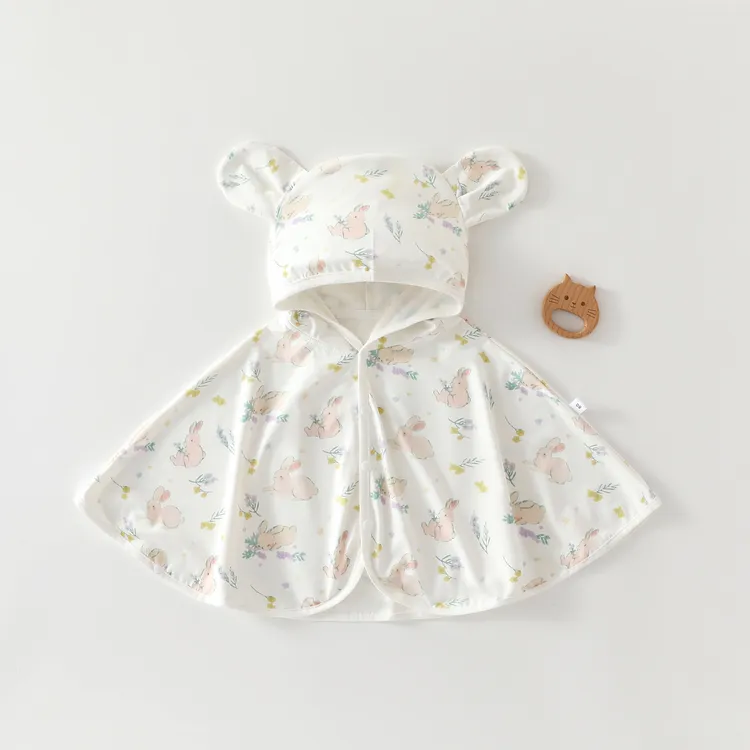 夏季婴儿时尚防晒服小月龄宝宝外出斗篷薄款外套儿童披风开衫披肩