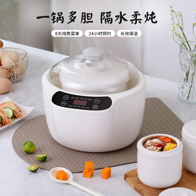 亿皇电炖锅陶瓷电炖盅蒸煮柴火饭隔水电炖盅预约定时家用煮汤神器