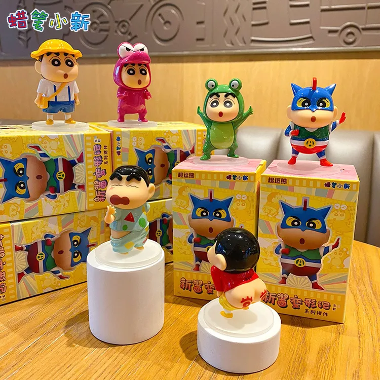 正版蜡笔小新新酱变形记系列办公室车载摆件 05299