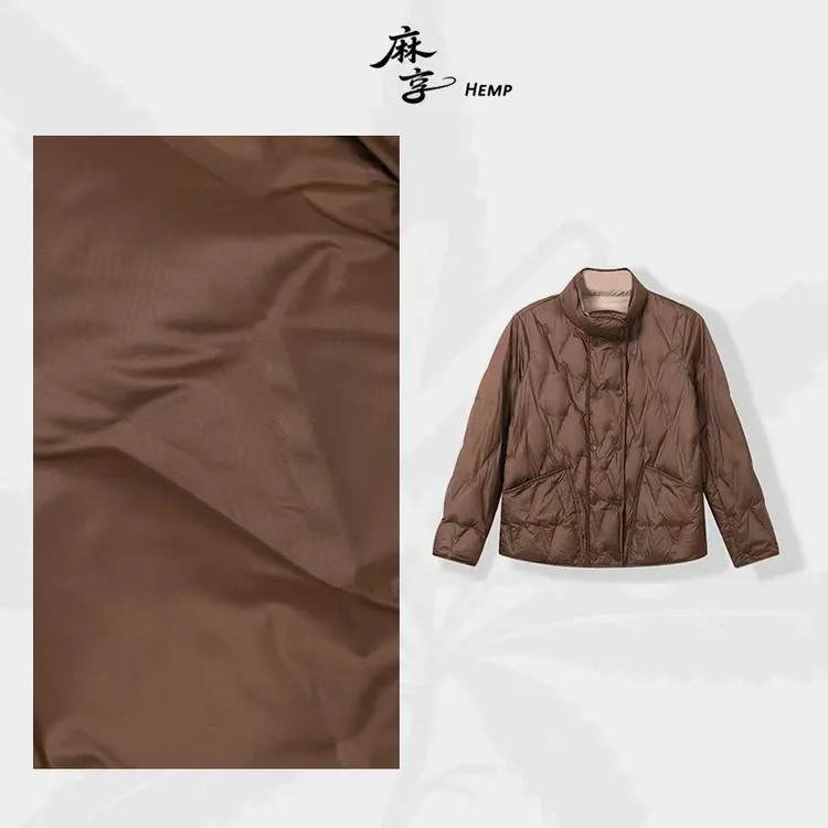 麻享【95白鹅绒】双面穿鹅绒服女士轻薄保暖短款羽绒服秋冬FSY50994