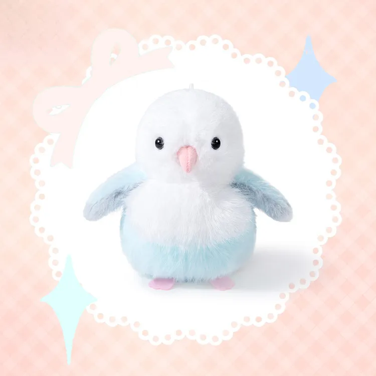 精品原创小鸟毛绒玩偶挂件鹦鹉公仔包包钥匙扣挂饰送男女朋友礼物