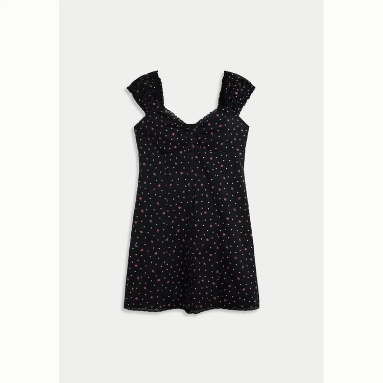 Hollister美式Y2K印花系带露背短袖连衣裙26春新款女装359-6029