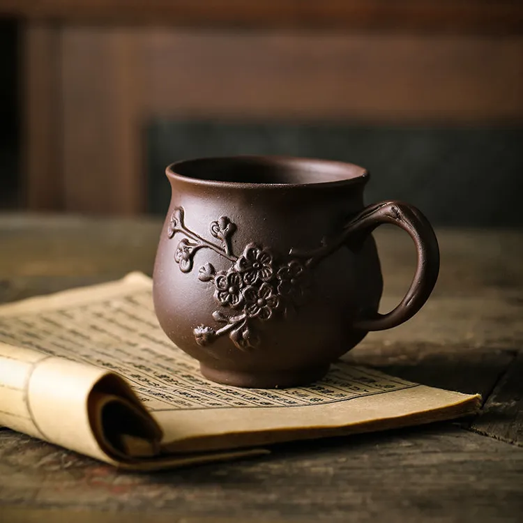 国潮主人杯原矿紫砂茶杯品茗功夫陶瓷家用办公室主人杯茶茶具配件