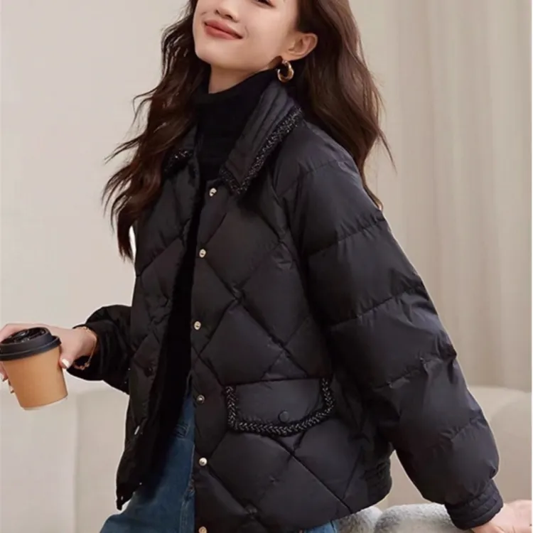 洋气短款棉服女款2025新款爆款冬季女士轻薄天外套显瘦棉衣小棉袄