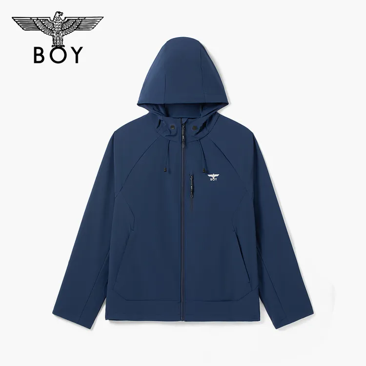 BOY25新款夏男女简约街头黑色时尚高街休闲连帽外套N23056