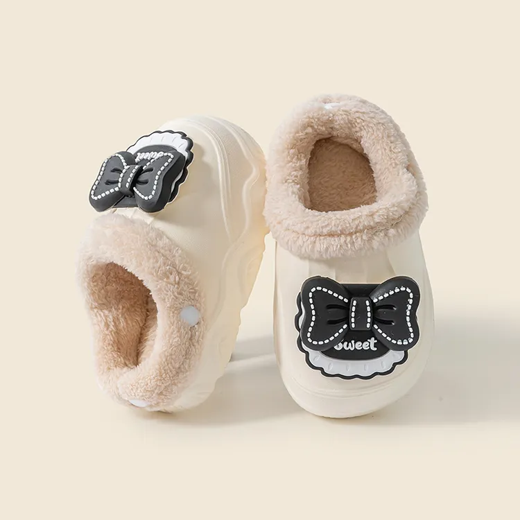 冬季儿童棉拖鞋男女童保暖加绒EVA防水可拆卸亲子中大童宝宝棉鞋