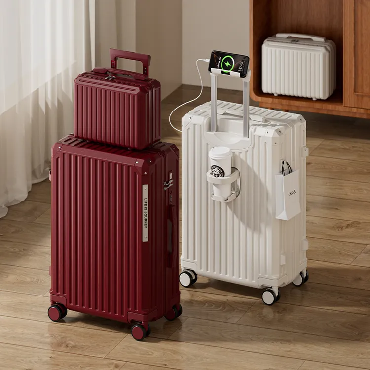 网红高颜值轻便大容量拉杆箱多功能行李箱时尚新款学生密码旅行箱