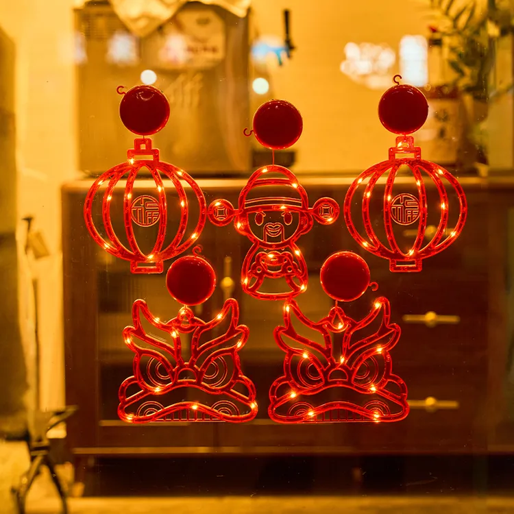 新年春节过年小彩灯马年元旦家用户外氛围吸盘灯场景布置装饰挂件