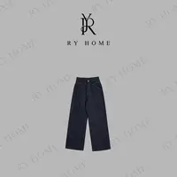 【容雨RYHOME】莱赛尔+棉高腰百搭牛仔阔腿裤253K2702