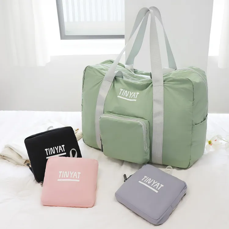 TINYAT/天逸大容量旅行包女短途学生肩包可折叠行李袋手提行李包