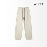 【WUGEE】直筒弯刀裤醋酸羊毛针织直筒时尚休闲纯色秋冬休闲裤
