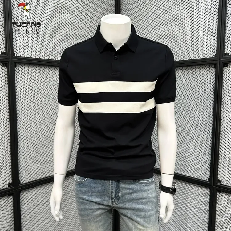 TUCANO/啄木鳥夏季新款翻领短袖POLO衫男撞色拼接衣美式休闲半袖