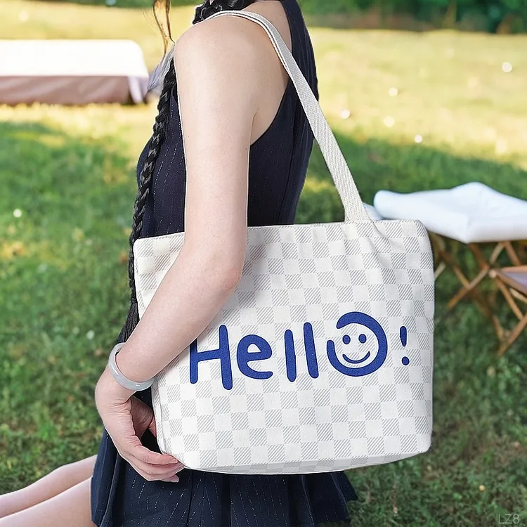 字母印花出游产检上班族宝妈孕妇布布袋帆布包包帆布包上班通勤