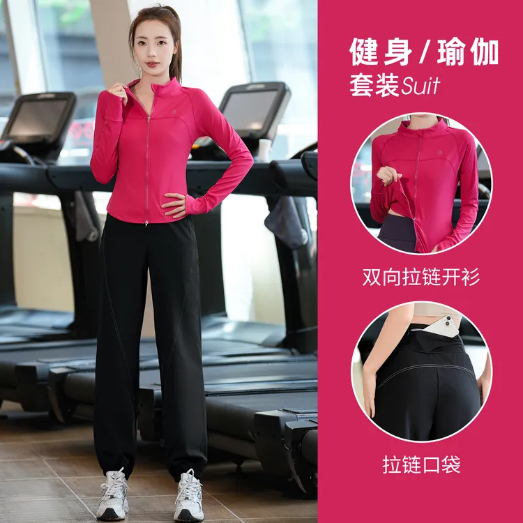 运动套装女装2025新款爆款透气速干暴汗服女修身显瘦跑步运动服