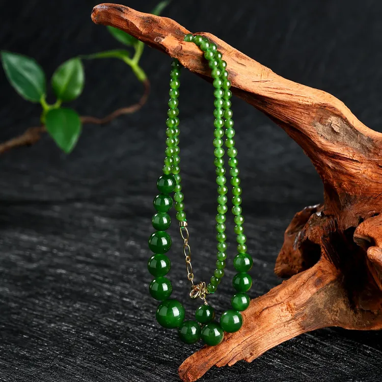 新品 碧玉塔链项链设计小米链时尚百搭塔链显锁骨项链多样性发一