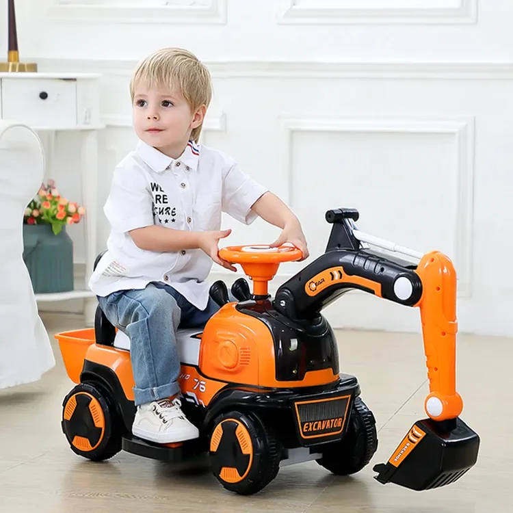 【国潮玩具】挖掘机2-6岁儿童大挖机玩具车可坐人工程车挖沙挖土