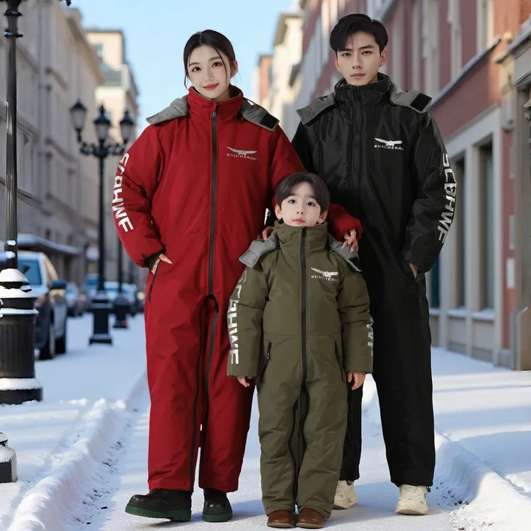 电动摩托车挡风被儿童挡风衣冬季后座挡风罩加绒加厚亲子款电瓶车